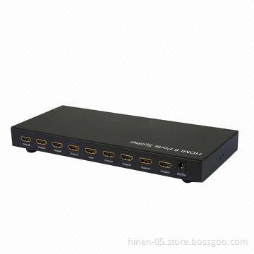 HDMI 8 Ports Splitter, Supports Highest Video Resolution 1080p